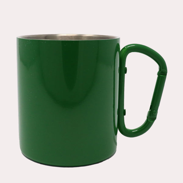 Outdoor Edelstahl Becher 250ml - Doppelwandig Mit Karabiner Griff